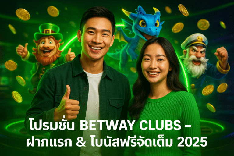 โปรโมชั่น BETWAY CLUBS – ฝากแรก & โบนัสฟรีจัดเต็ม 2025